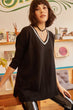 Women 'S Collar And Sleeve Stripe Temporary Shed Slim Knitwear Sweater