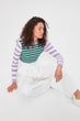 Lilac Striped Knitwear Sweater