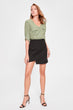 Black Zip Detail Skirt
