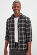 Men 'S Slim Fit Long-Sleeve Plaid Shirt New