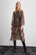 Leopard Pattern Gauze Knitted Dress