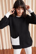 Women Pocket Detail Soft Textured Sweater