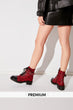 Red Snake Pattern Women 'S Boots