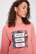 Printed Stone Detail Knitted Sweatshirt