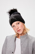 Star Embroidered Pompom Beanie