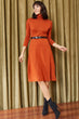 Female Arched Sweater Cloche Dress