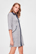 Gray Button Dress