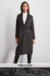 Collar Detailed Arched Wool Stamp Coat