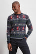 Male Jacquard Christmas Themed Knitwear Sweater