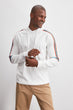 Male Sleeves Striped Hooded Sweatshirt