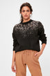 Black Sequins Embroidered Sweater