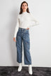 High Waist Cargo Jeans