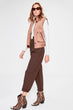 Brown Button Detail Pants