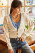 Female Ecru 3 Button Sweater Cardigan