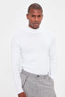 White Men Long Sleeve Half Turtleneck BASIC New T-shirt