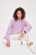 Lilac Mesh Detailed Knitwear Sweater