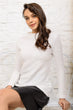 Women Sheer Neckline Sweater