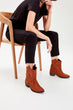 Tan Suede Women Boots