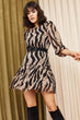 Women Lined Chiffon Dress