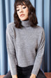 Women Turtleneck Waist Top Knitwear Sweater