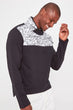 Men Funnel Lapel Paneled New Sweatshirt