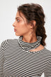 White Striped Knitted Blouse