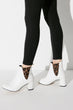 White Leopard Rubber Detailed Woman Boots