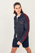 Indigo Male Ribbon Detail Denim Jacket