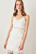 White Ruffle Detail Dress