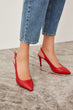 Red Women's High-Heeled Shoes