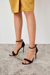 Black Suede Women 'S High-Heeled Shoes