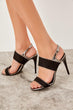 Black Suede Women 'S High-Heeled Shoes