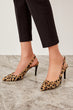 Thai Brown Hair Leopard Pattern Women's High-Heeled Shoes