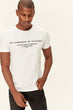 White Men Slim Fit Printed T-shirts