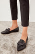 Black Women Loafer Shoes