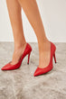 Red Women's High-Heeled Shoes