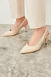 Beige Women 'S Heels Shoes