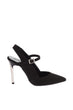 Black Suede Women's High-Heeled Shoes