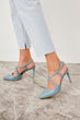 Blue Women's High-Heeled Shoes