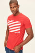 Men Red Men's Slim Fit Printed T-shirts