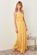 Yellow Arches Collar Detail Evening Dress Dress