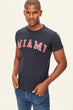 Men Navy Men's Slim Fit Printed T-shirts