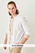 White Men 'S Crew Neck Slim Fit Shirt