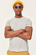 Presser Gray T-Shirt - Short Sleeve Neck Cotton