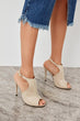 Beige Suede Women 'S Heels Shoes