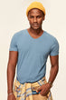 Indigo Presser T-Shirt - V Neck Cotton
