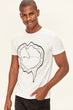 White Men Slim Fit Printed T-shirts