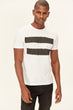 White Men Slim Fit Printed T-shirts