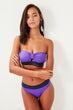 Purple Sim Rubber Banded Bikini