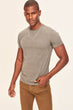 Anthracite Men's Cotton T-Shirt Presser - Neck Short Sleeve Slim Fit